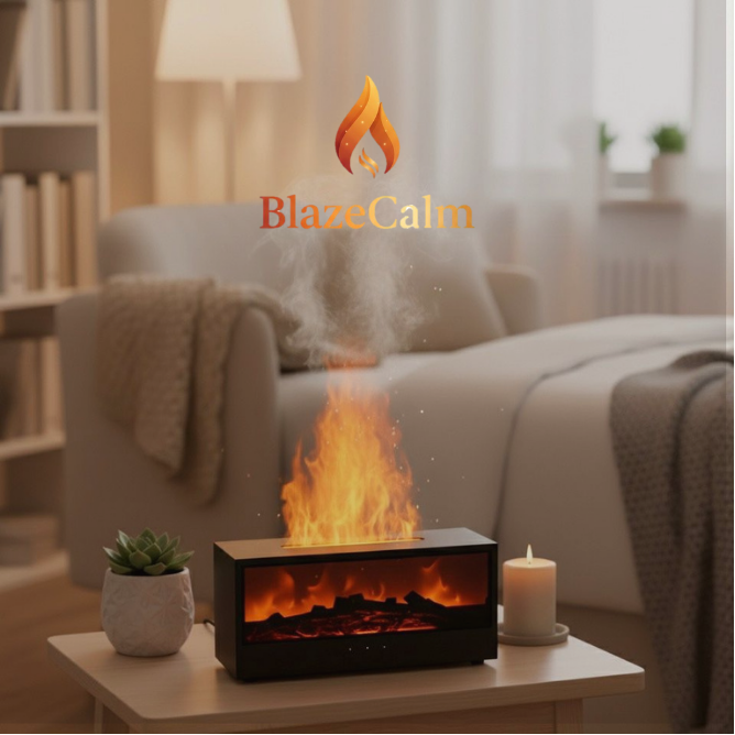 BlazePure® Simulated Fireplace Flames Aroma Diffuser