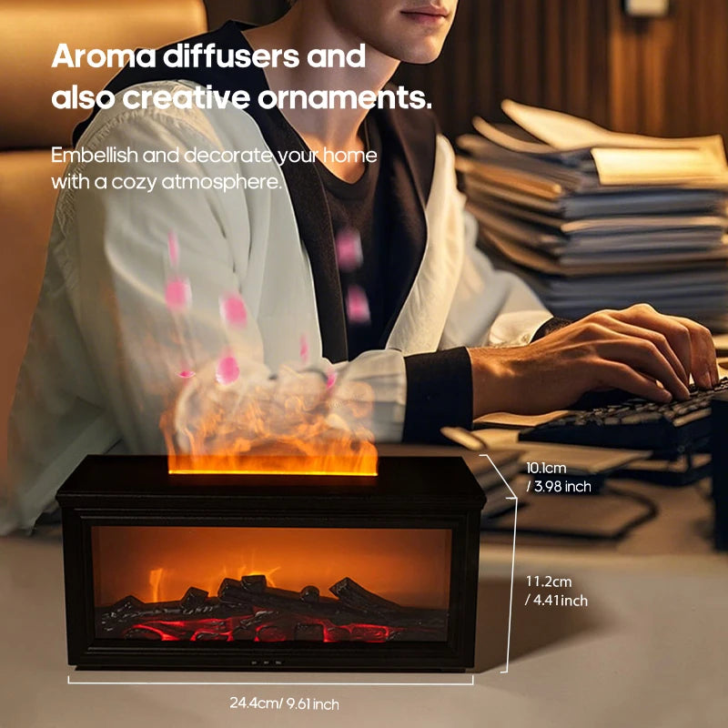 BlazePure® Simulated Fireplace Flames Aroma Diffuser