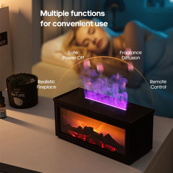 BlazePure® Simulated Fireplace Flames Aroma Diffuser 